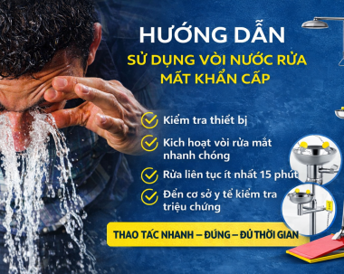 Hướng dẫn sử dụng vòi nước rửa mắt khẩn cấp cho người dùng