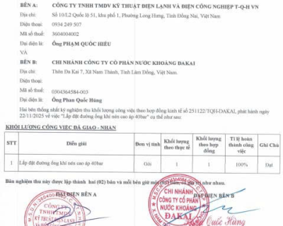 DỰ ÁN ĐAKAI LÂM ĐỒNG | HẠNG MỤC LẮP ĐẶT ĐƯỜNG ỐNG KHÍ NÉN CAO ÁP 40BAR