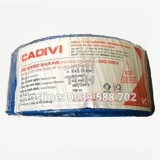 Dây điện đơn cứng bọc nhựa PVC - VC 600V